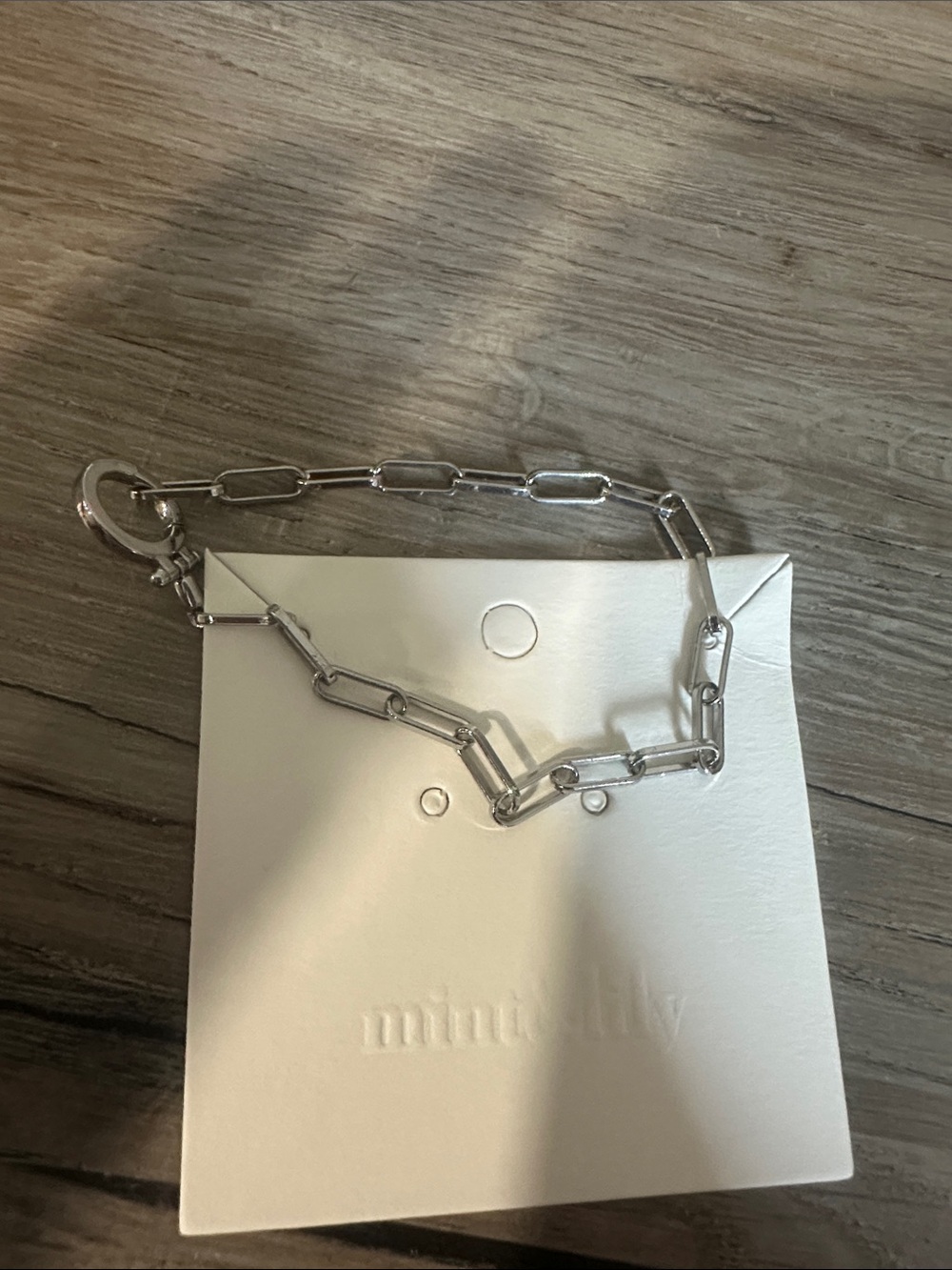 Women's Silver Paperclip Chain Bracelet - Modern Minimalist